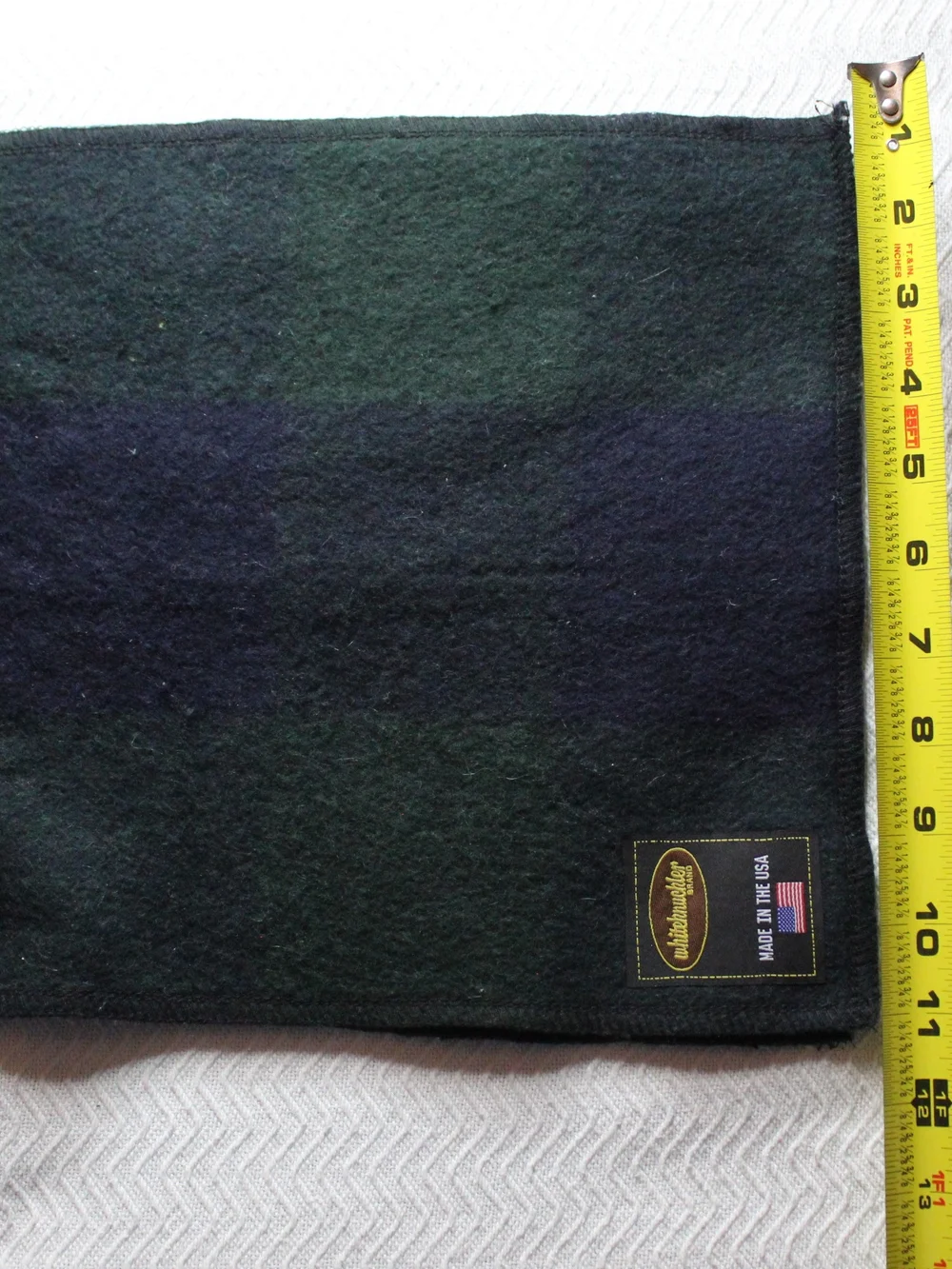 Whiteknuckler Blue/Green 100% Wool Prototype Never Released Scarf Made in USA